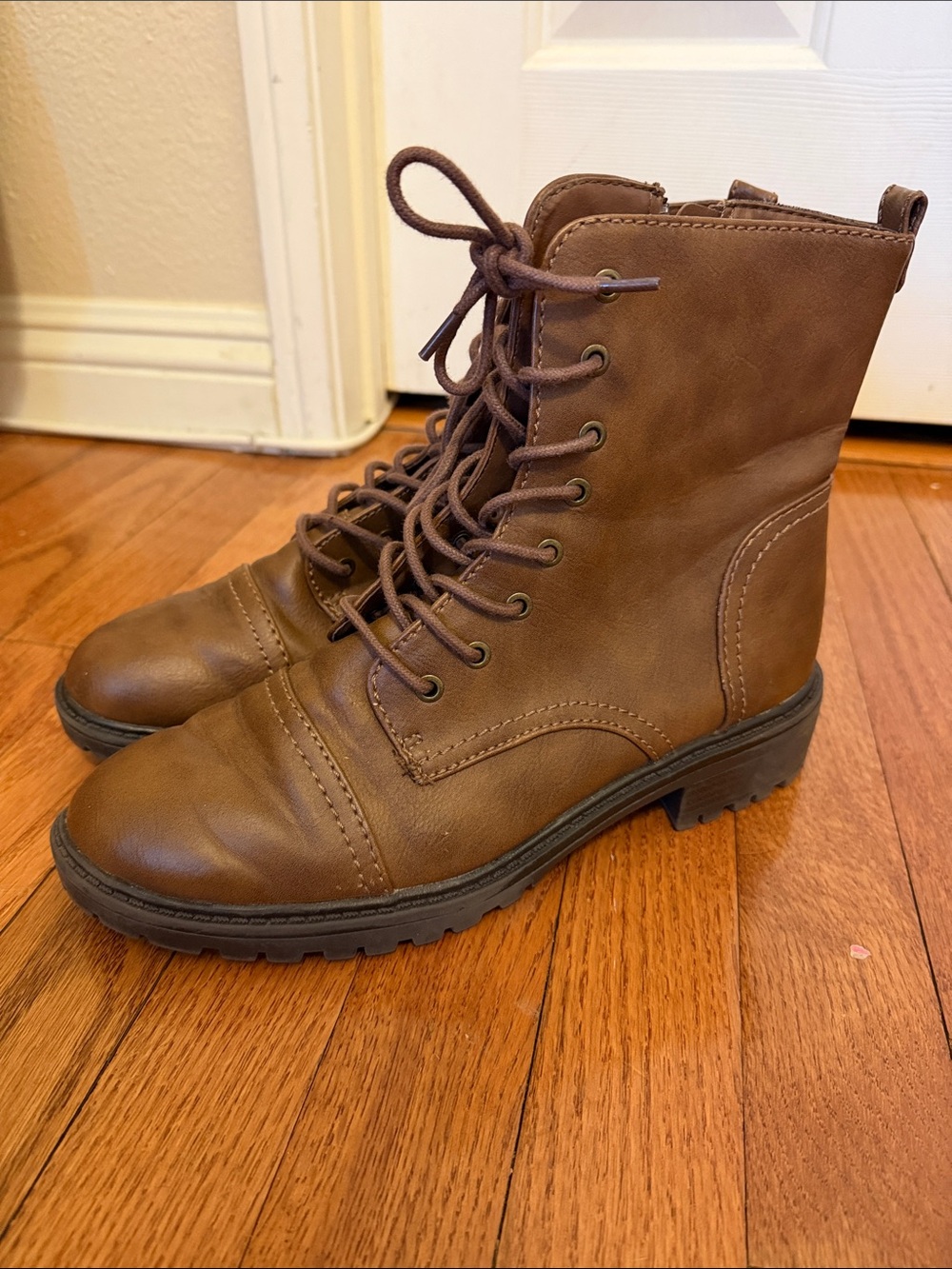 Target Women's Brown Lace-Up Combat Boots